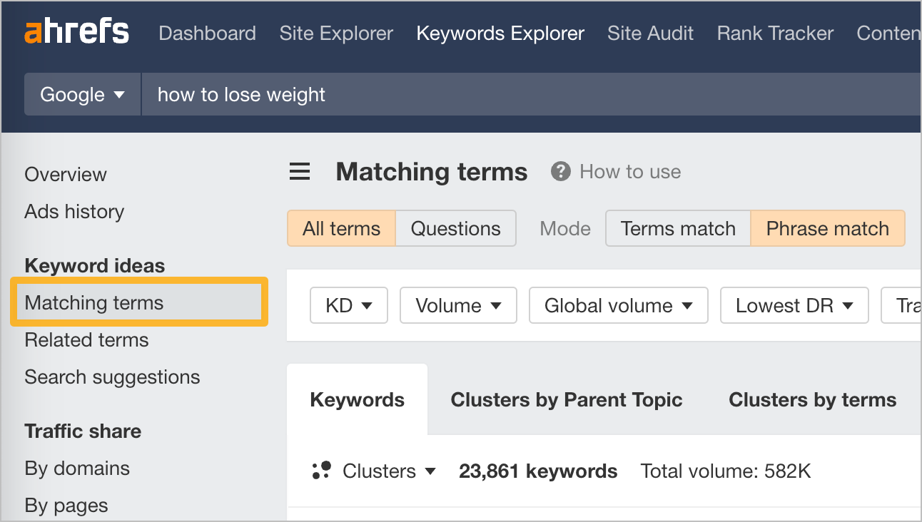 Use tools like Ahrefs, SEMrush, or Moz to find relevant keywords