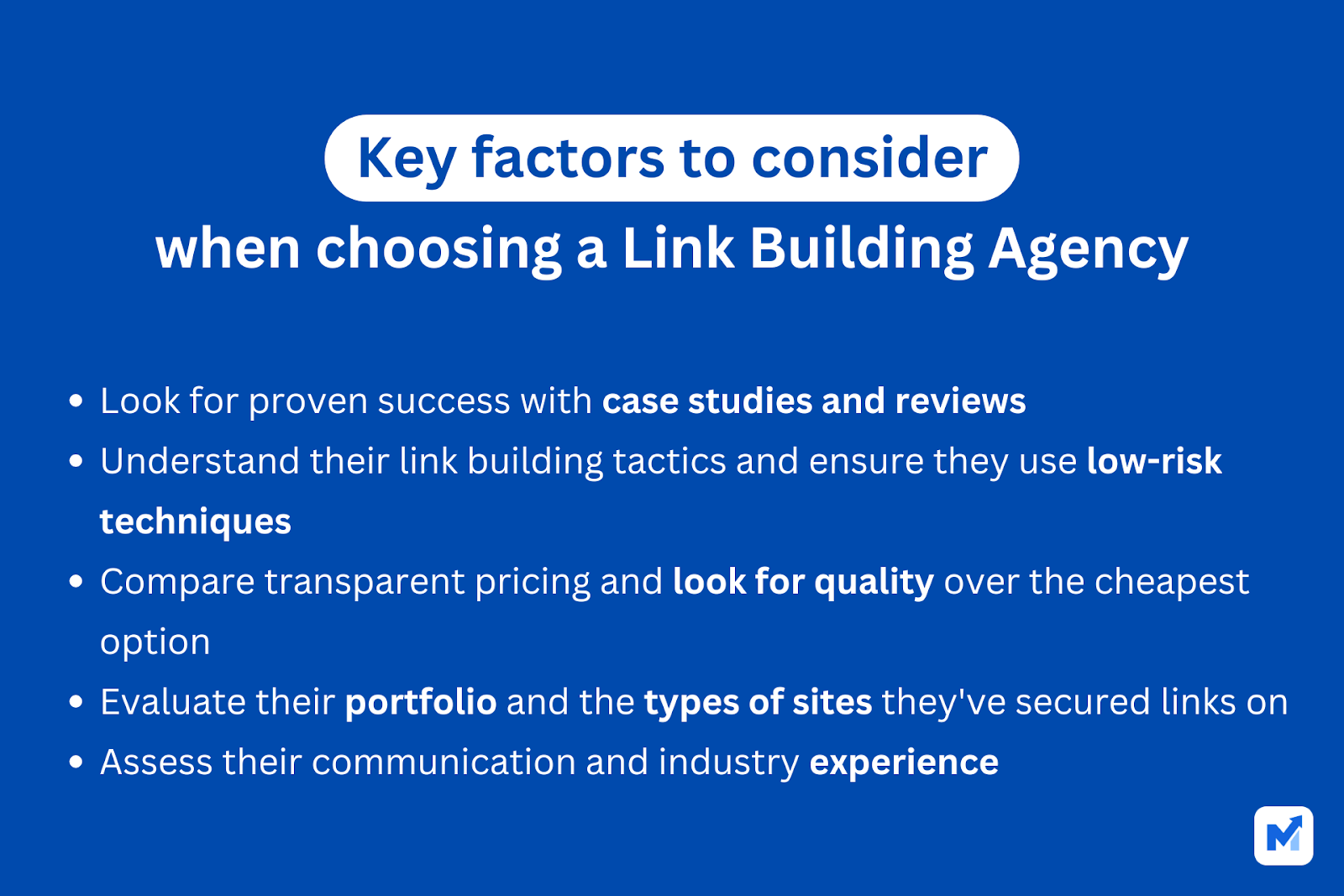 Factors to consider right link building agency