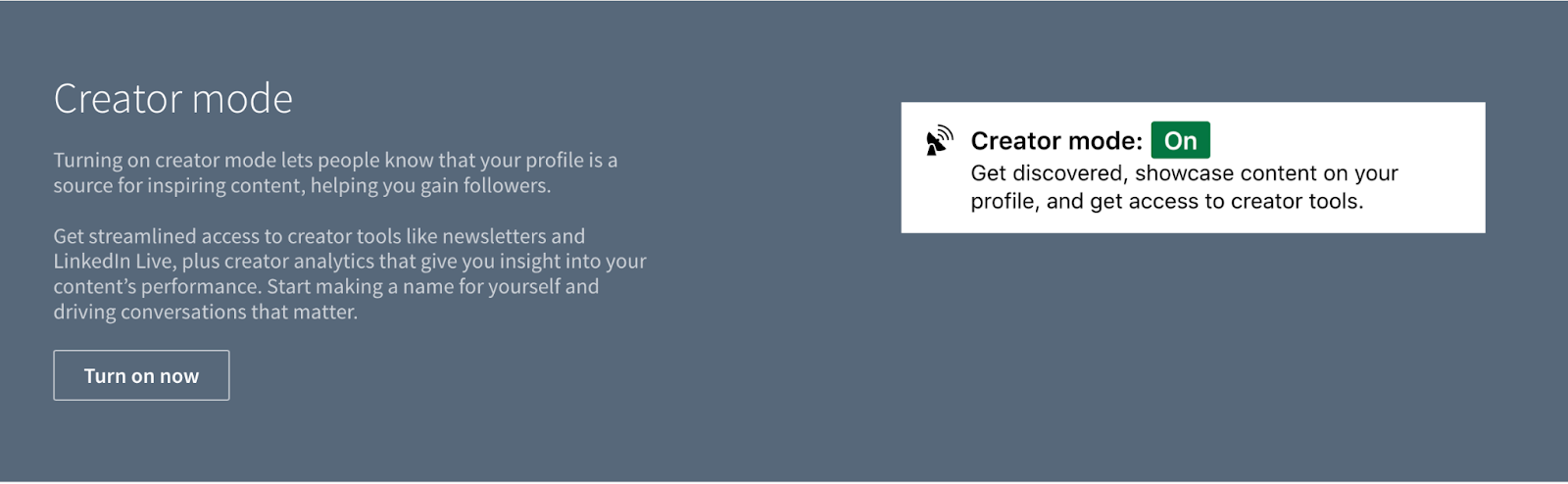 Creator Mode on LinkedIn